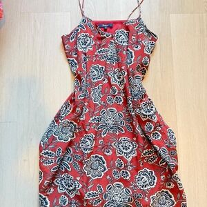 Madewell red floral dress  Size XS